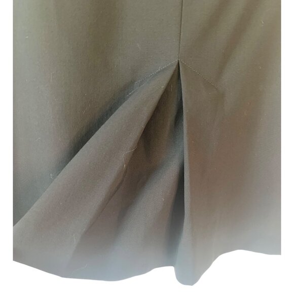 COACH Solid Black Wool Inverted Pleat Mini-Length Women's Career Skirt Size 2 - Picture 7 of 9